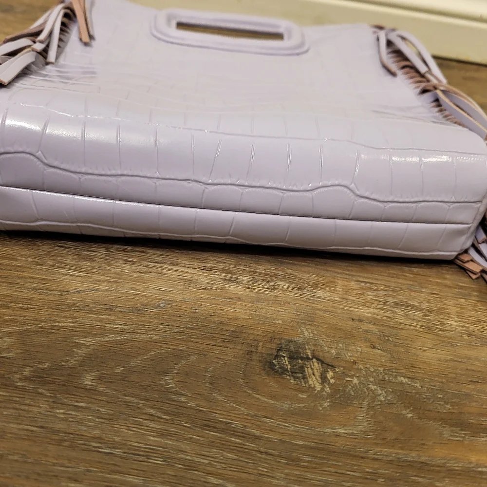 Maje M Embossed Leather Bag Violet (rare color to find) - Picture 8 of 14